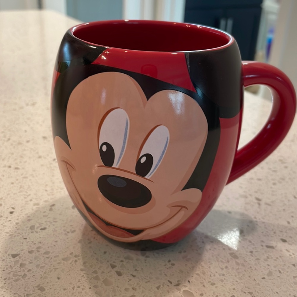 Red Mickey Mouse mug from Disney parks